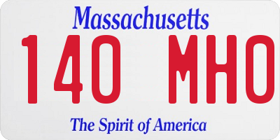 MA license plate 140MH0