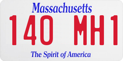 MA license plate 140MH1