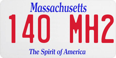 MA license plate 140MH2