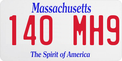 MA license plate 140MH9