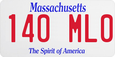 MA license plate 140ML0