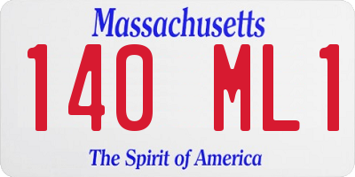 MA license plate 140ML1