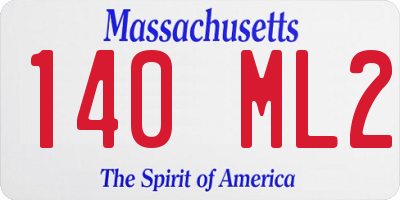 MA license plate 140ML2