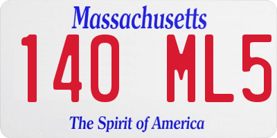 MA license plate 140ML5