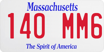 MA license plate 140MM6