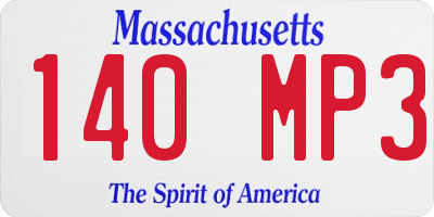 MA license plate 140MP3