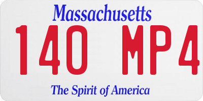 MA license plate 140MP4