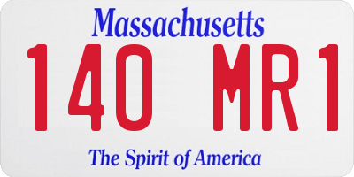 MA license plate 140MR1