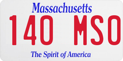 MA license plate 140MS0