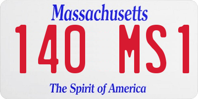 MA license plate 140MS1