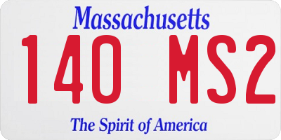 MA license plate 140MS2