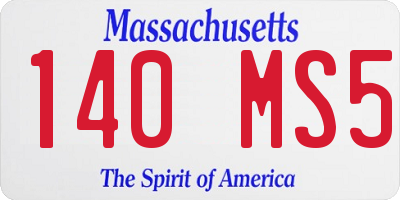MA license plate 140MS5