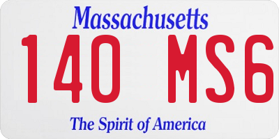 MA license plate 140MS6