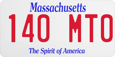 MA license plate 140MT0