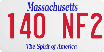 MA license plate 140NF2