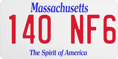 MA license plate 140NF6