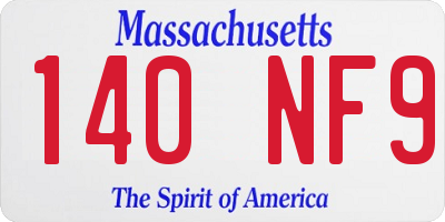 MA license plate 140NF9
