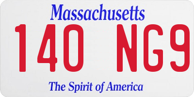 MA license plate 140NG9