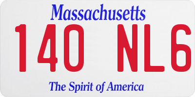 MA license plate 140NL6