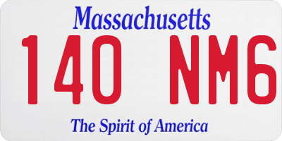 MA license plate 140NM6