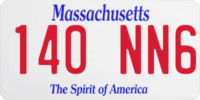 MA license plate 140NN6
