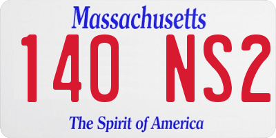 MA license plate 140NS2