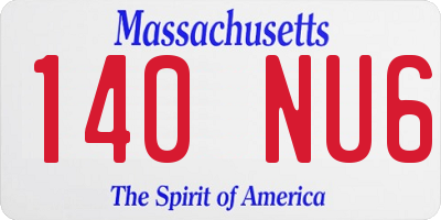 MA license plate 140NU6