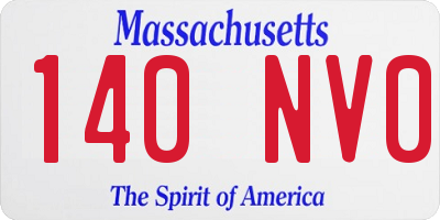 MA license plate 140NV0