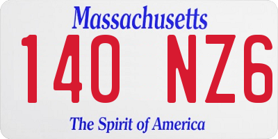 MA license plate 140NZ6