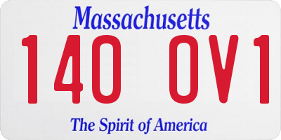 MA license plate 140OV1