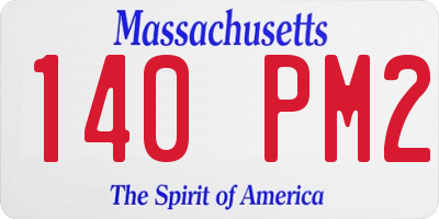 MA license plate 140PM2