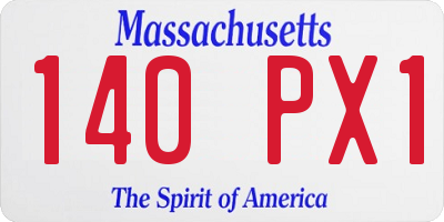 MA license plate 140PX1