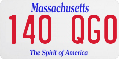 MA license plate 140QG0