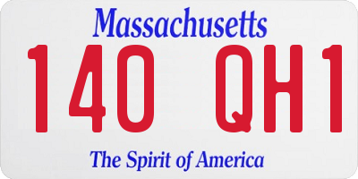 MA license plate 140QH1