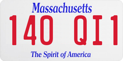 MA license plate 140QI1