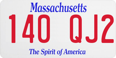 MA license plate 140QJ2