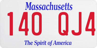 MA license plate 140QJ4