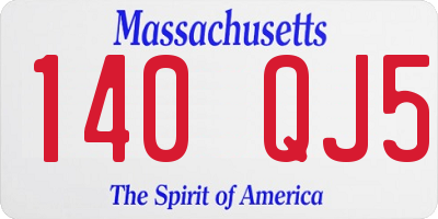 MA license plate 140QJ5