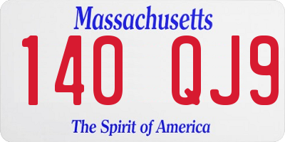 MA license plate 140QJ9