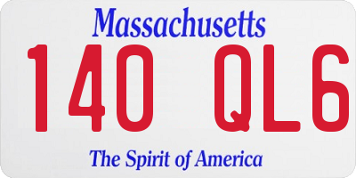 MA license plate 140QL6