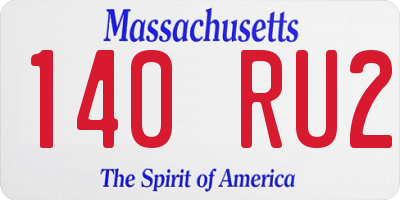 MA license plate 140RU2