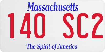 MA license plate 140SC2