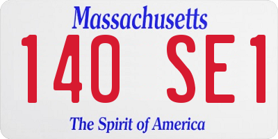 MA license plate 140SE1