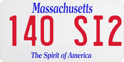 MA license plate 140SI2
