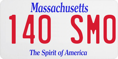 MA license plate 140SM0