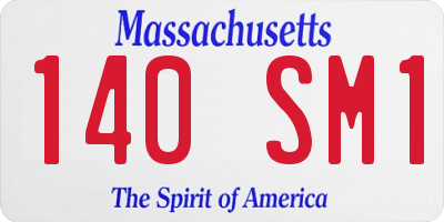 MA license plate 140SM1
