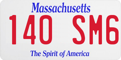 MA license plate 140SM6