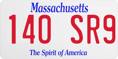 MA license plate 140SR9