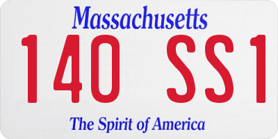 MA license plate 140SS1