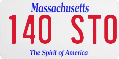MA license plate 140ST0